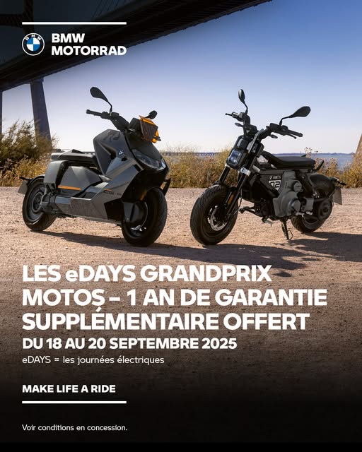 Découvrez toute notre gamme BMW Motorrad 100% électrique